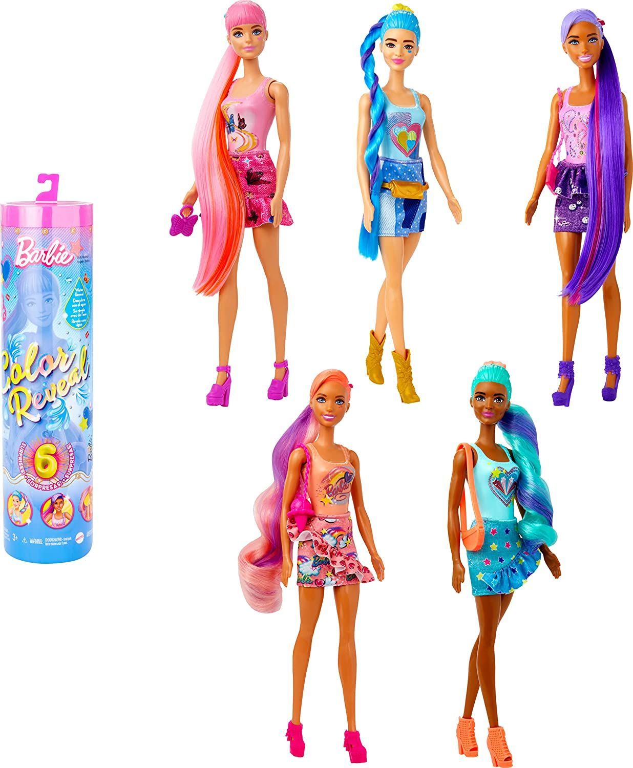 Boneca Barbie Color Reveal Looks Denim Sort. Mattel HNX04 - Star Brink  Brinquedos