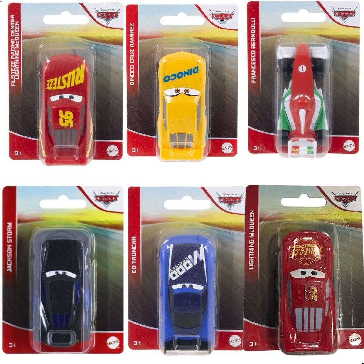 Carrinhos Mcqueen Mattel + Jogo da Memória Carros Disney - Mattel