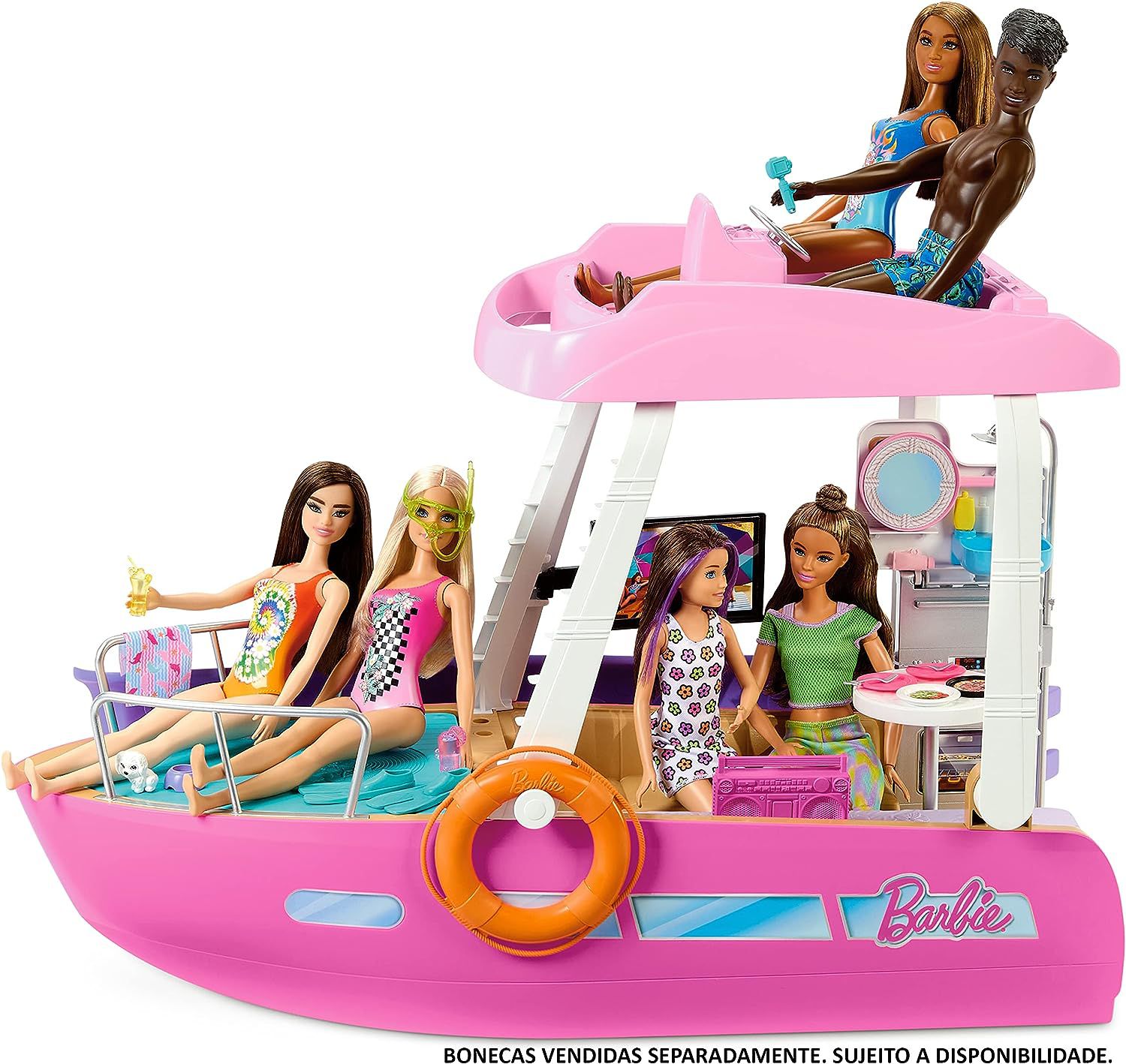 Barbie Barco Lancha Dos Sonhos Mattel HJV37 - Star Brink Brinquedos