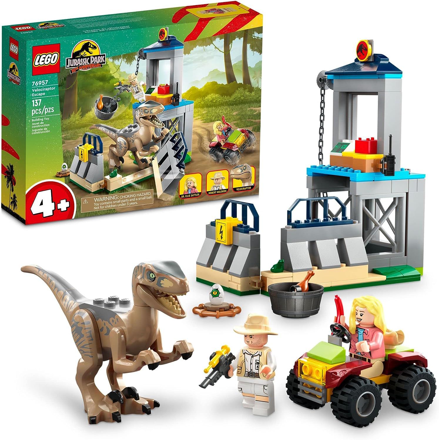 LEGO Jurassic World - Velociraptor: Missão de Resgate com Biplano