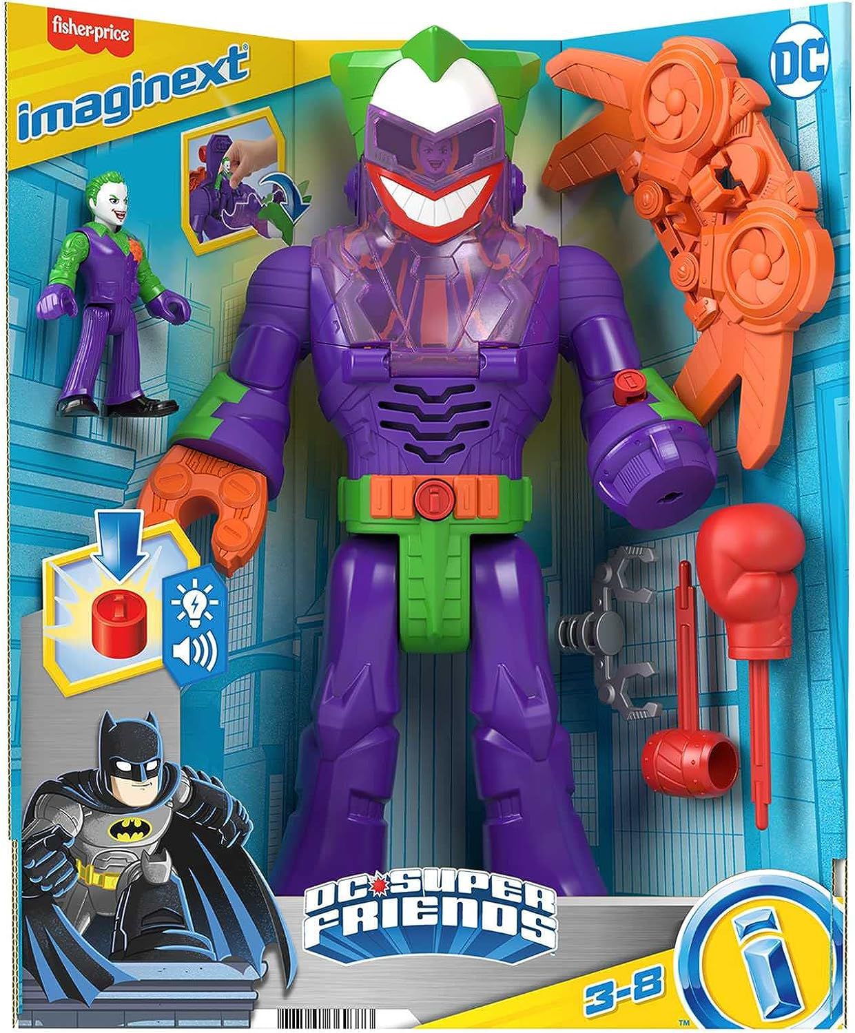 Kit De Brinquedos Com 1 Boneco Batman Flying Friends + Lego Batman