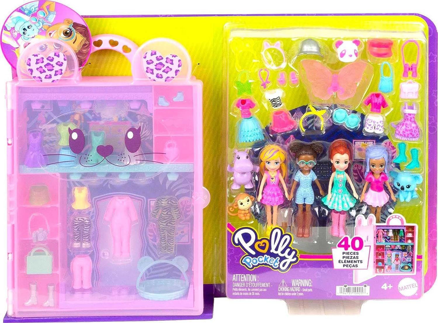 Boneca Polly Pocket Conjunto Super Armário De Animais HKW11 - Star Brink  Brinquedos