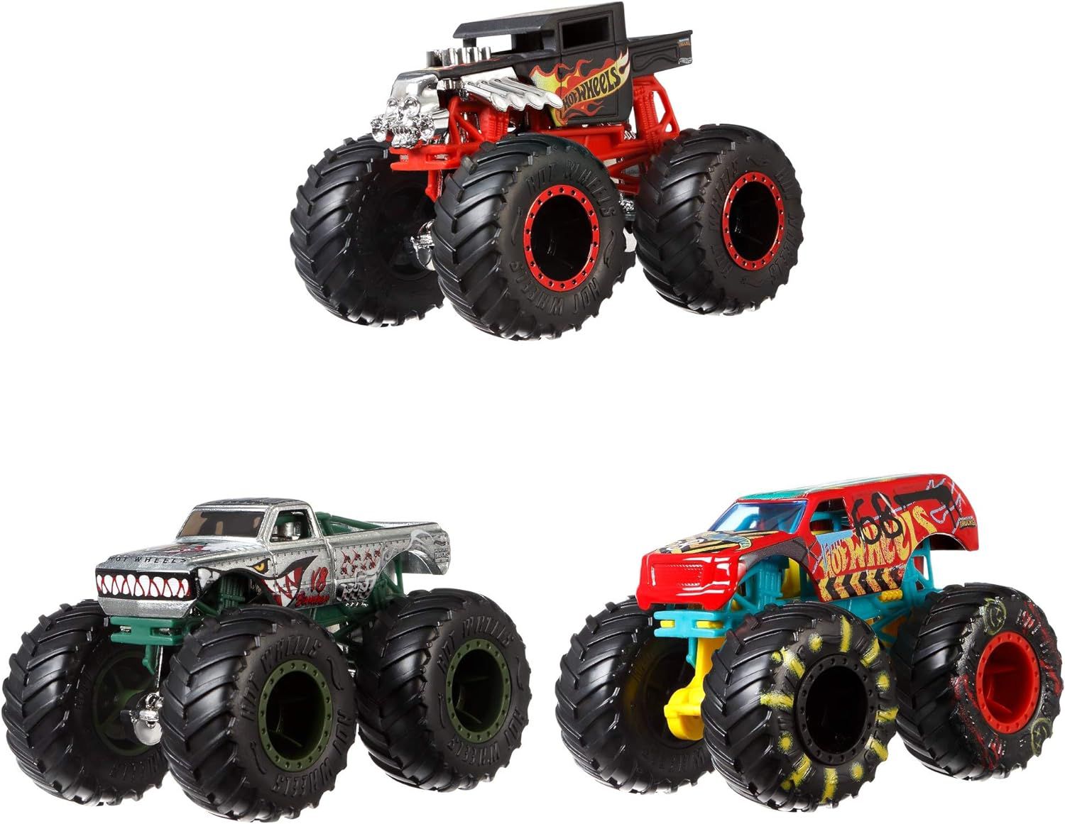 Hot Wheels Monster Truck 1:24 Escala Veículo Twin Mill com rodas gigantes  para crianças de 3 a 8 anos de idade, grande presente, caminhões de