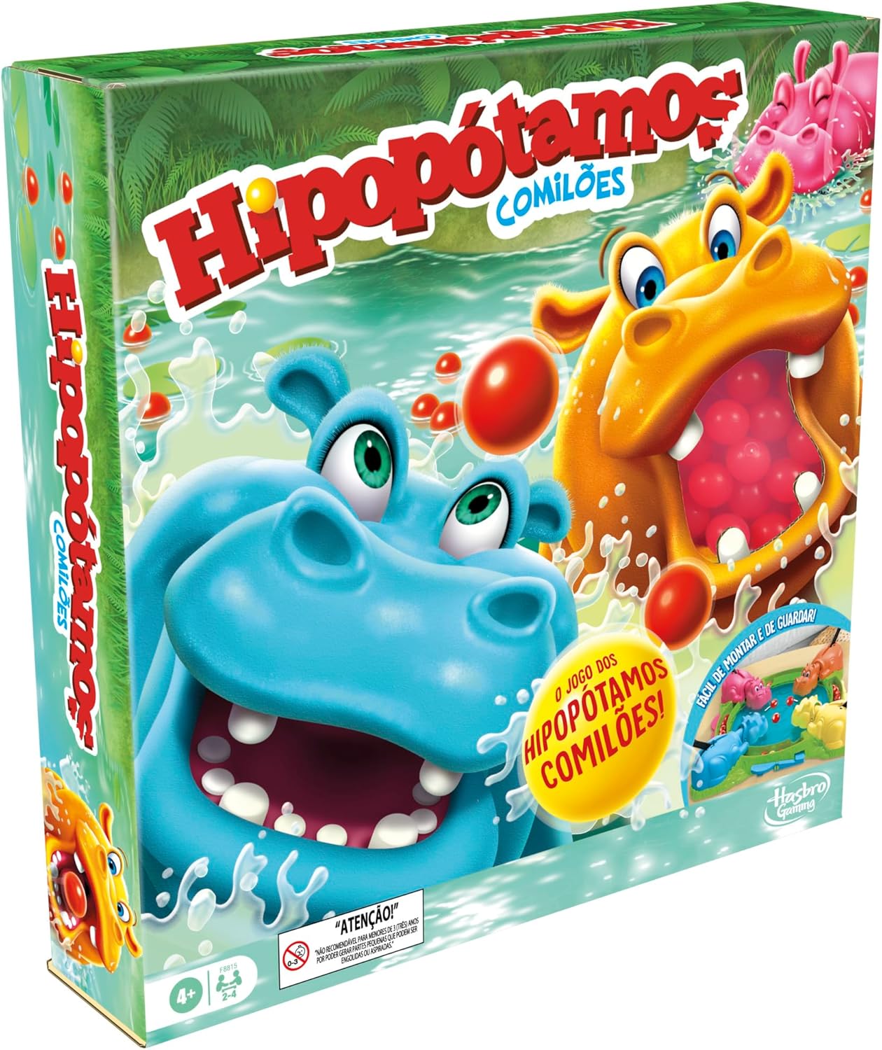 Jogo Hipopótamos Comilões Hasbro F8815 - Star Brink Brinquedos