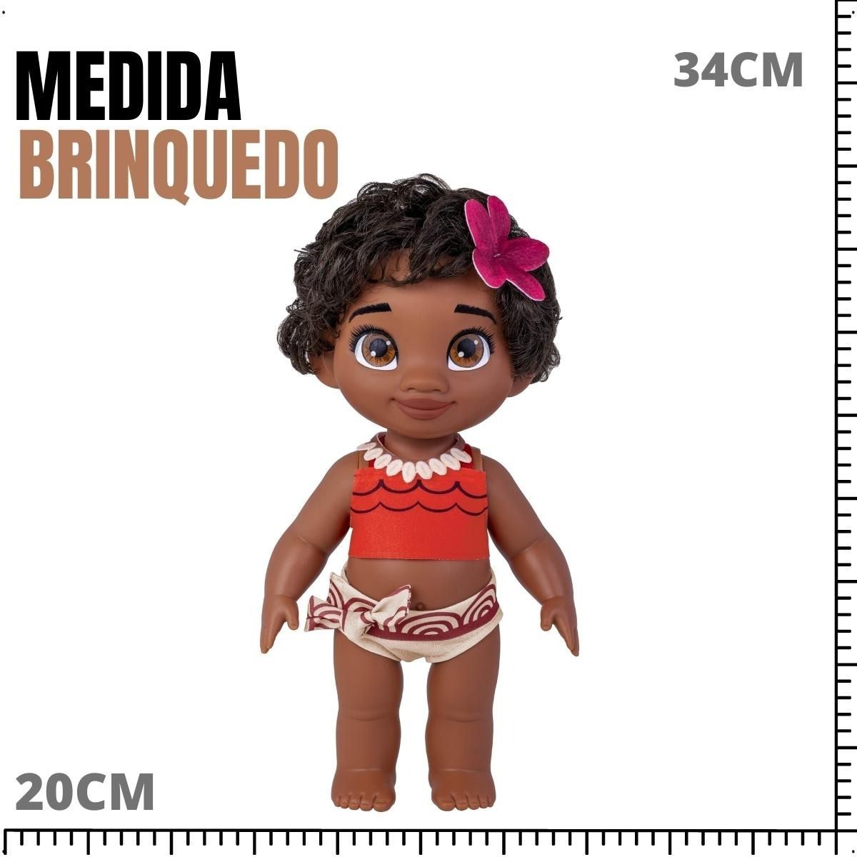 Boneca Moana Bebê Princesa Disney 34 Cm 2504 Cotiplás - Tudofer ...