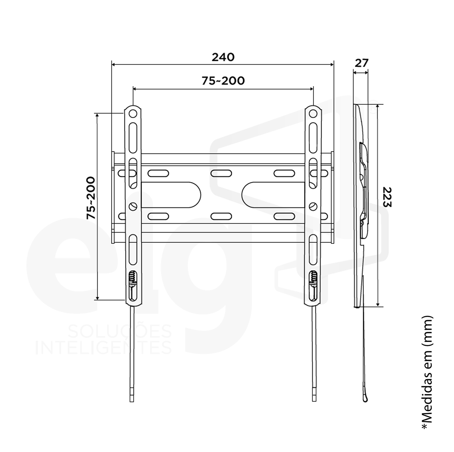 Suporte TV Fixo 15 à 55 Polegadas - ELG FIX200 - ABC SUPORTES - Loja ...