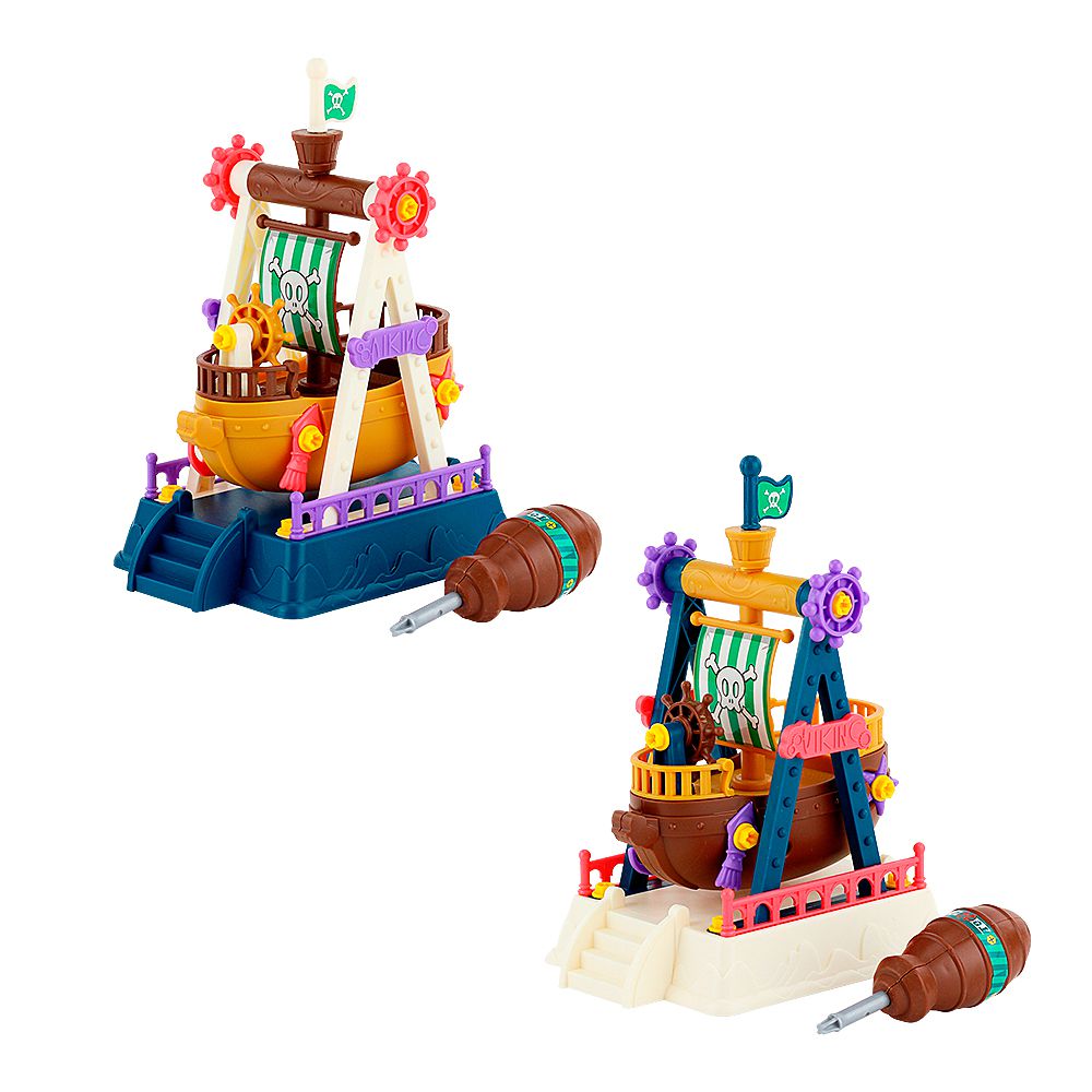Brinquedo Barco Pirata Viking Infantil Monta e Desmonta - Barra Rey