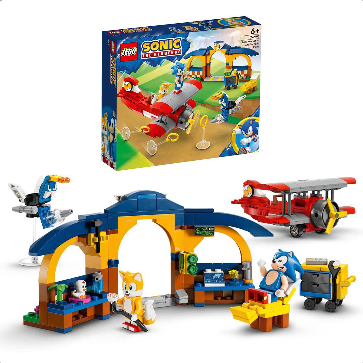 Blocos de Montar - Oficina do Tails e Aviao Tornado - Sonic LEGO DO BRASIL