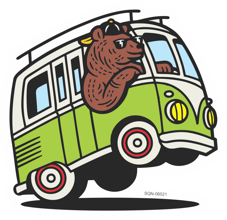 Kombi Bear - SQN Stickers - vendas online de materiais impressos