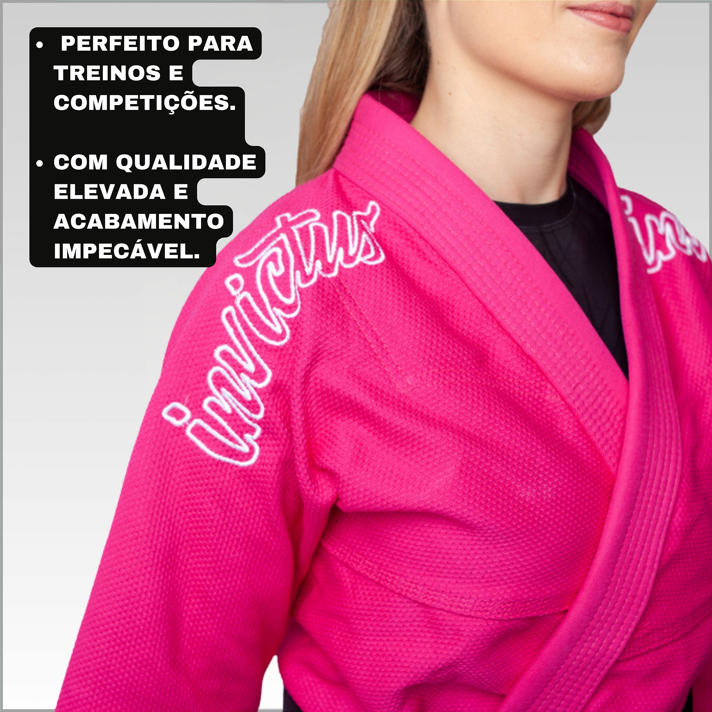 Kimono Rosa Feminino Jiu-jitsu Invictus | Black Belt Store - Black Belt ...