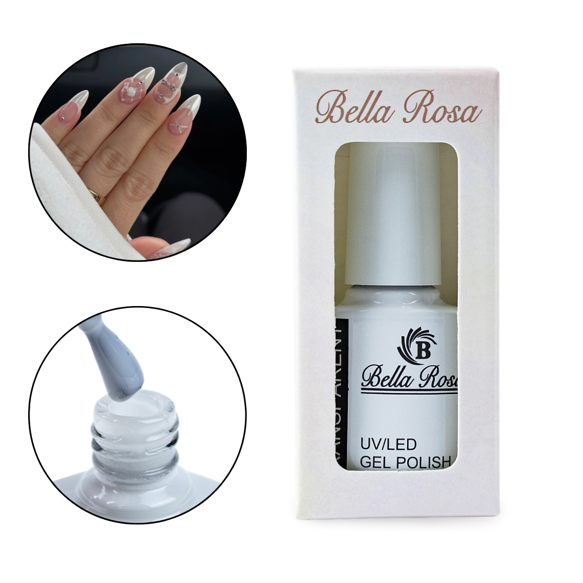 Esmalte em Gel Renda Transparente LED/UV 12ml Bella Rosa - Arte Sedução ...