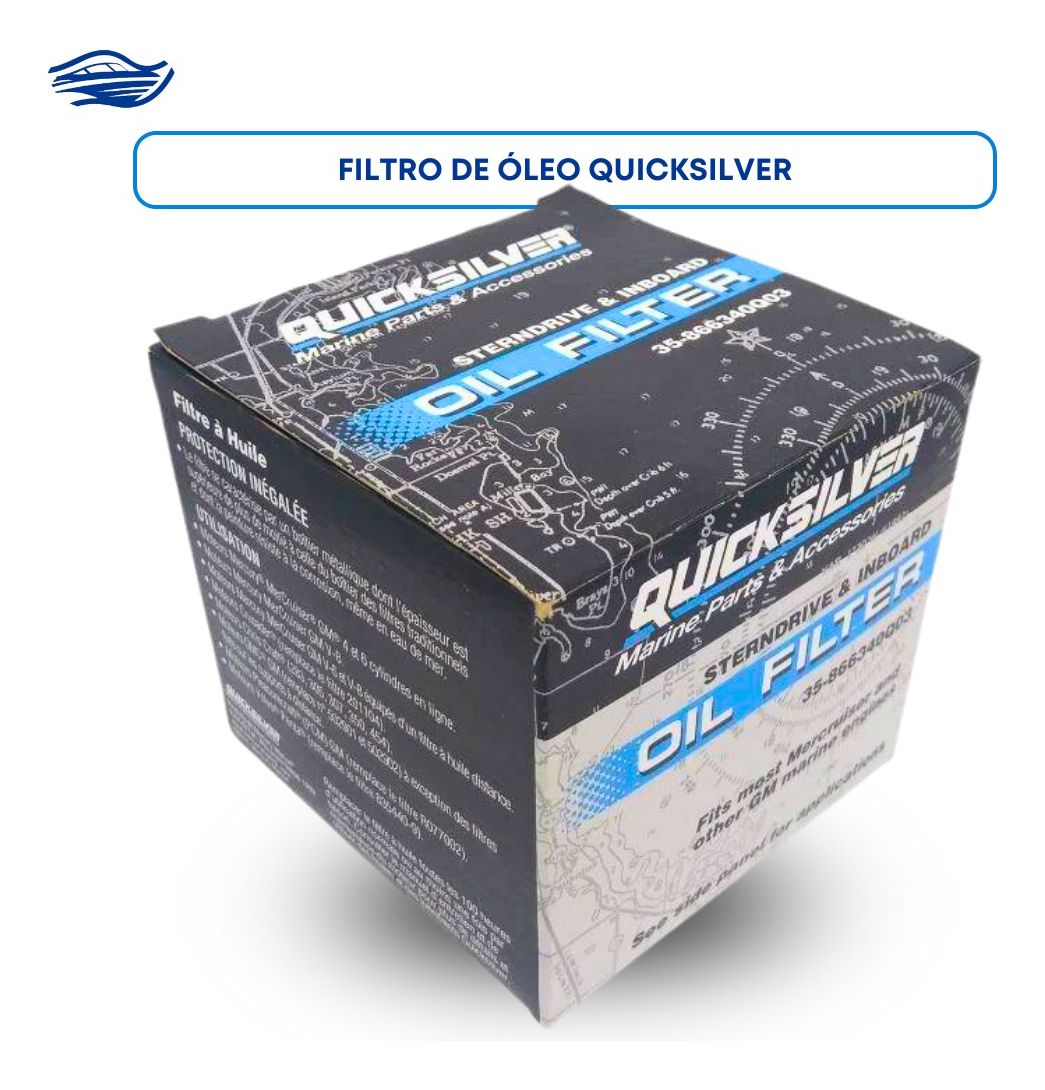 Filtro De Óleo Para Motor Mercury Mercruiser 866340Q03 - A Maior