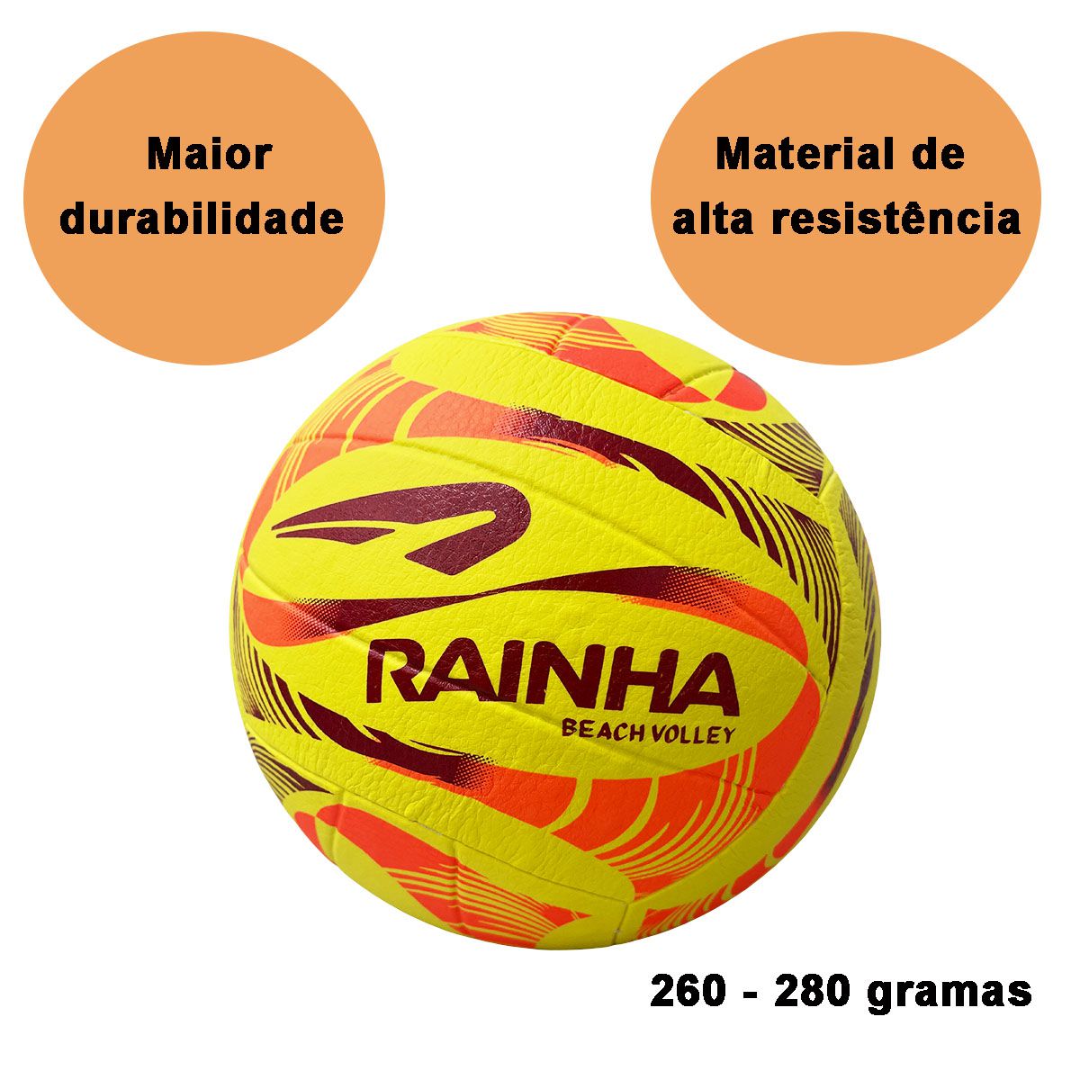 Bola Volei De Praia Rainha Quadra Profissional Vermelho A Colorida Utilidades 2310