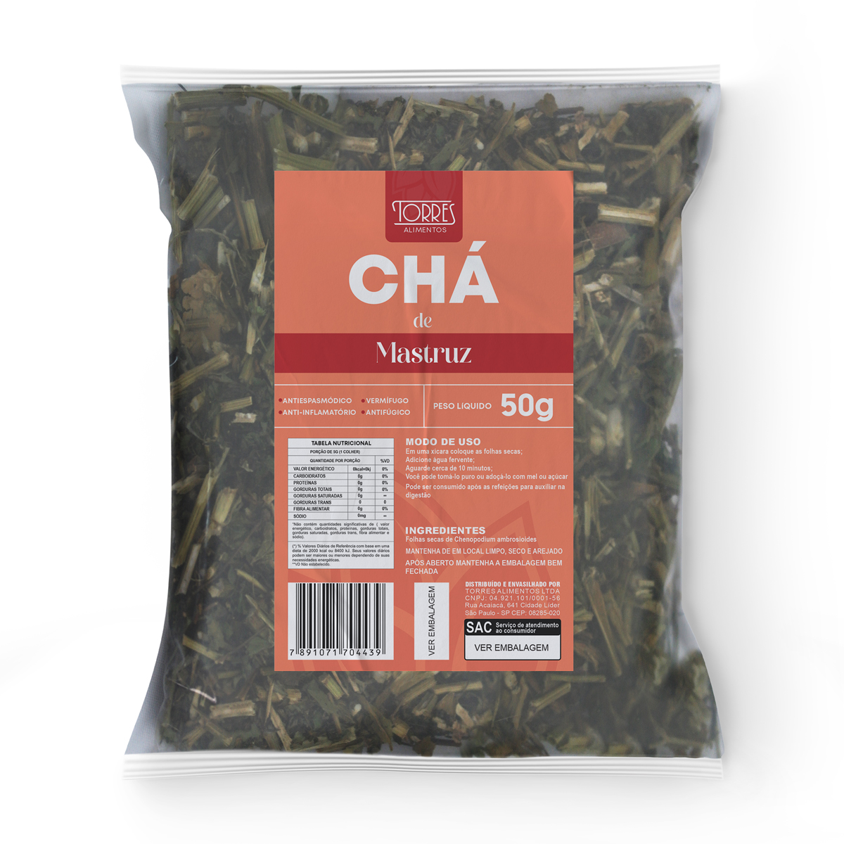 Ch de Mastruz Dysphania ambrosioides Torres 50g