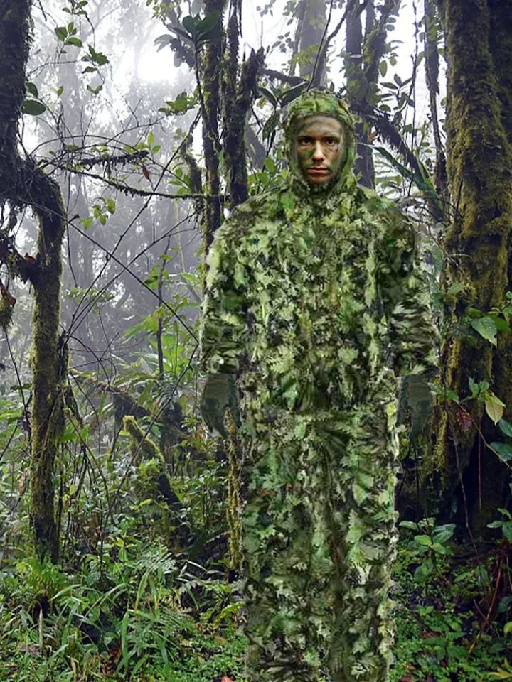 Roupa Camuflada 3D Ghillie caça Sniper