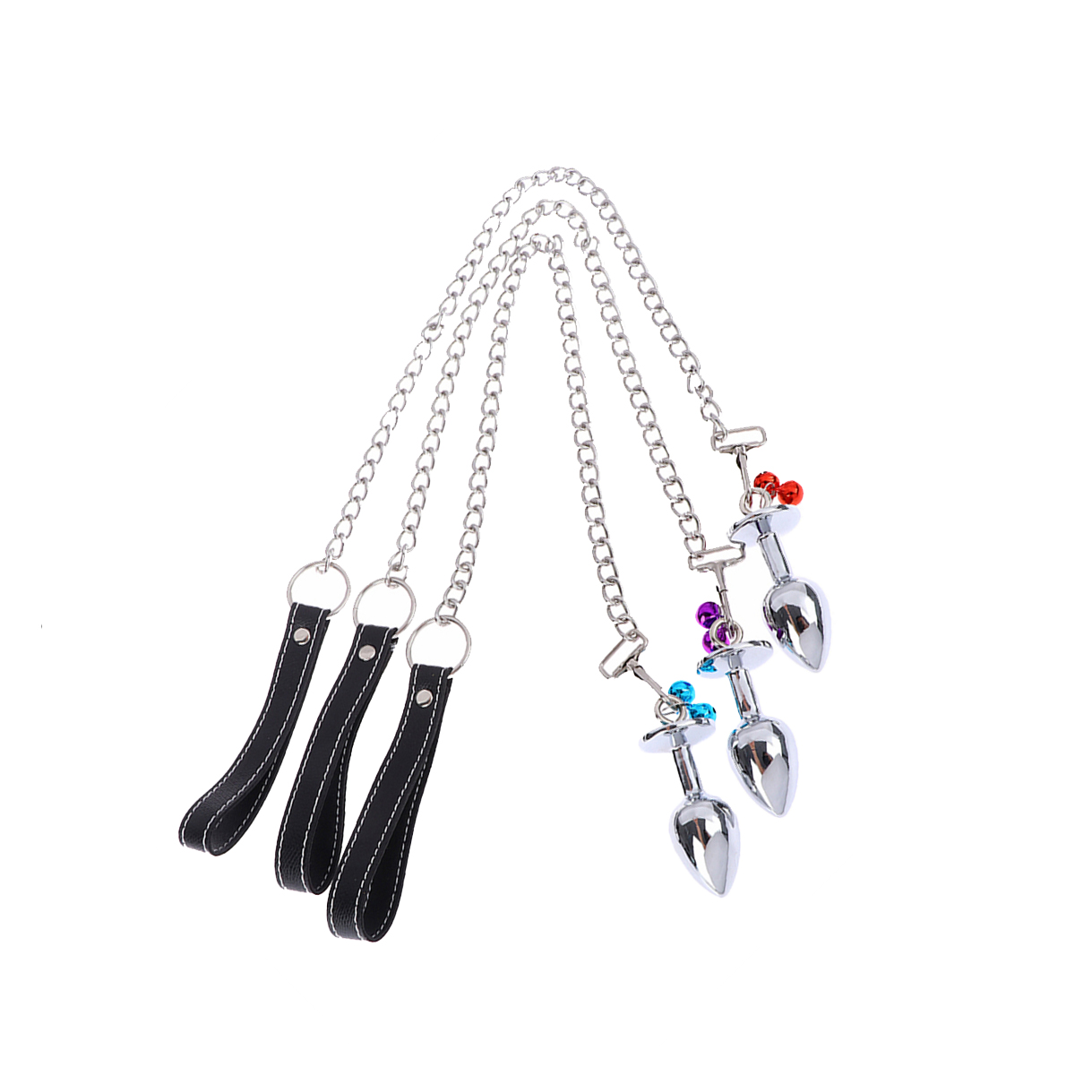 RY001B) Plug Anal de Metal com Sino e Corrente - Tamanho P - Libb Sex Toys  - Importadora Atacado Sex Shop