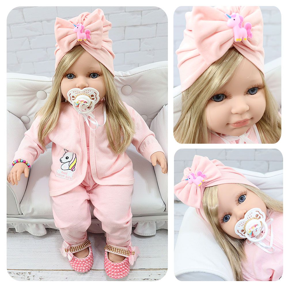 Boneca Bebê Reborn Princesa Morena Roupa Rosa 53cm - ShopJJ - Brinquedos, Bebe  Reborn e Utilidades