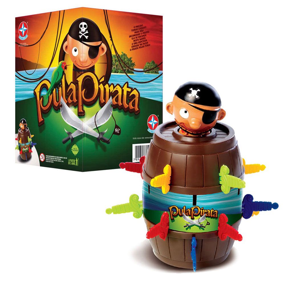 Kit Jogos de Tabuleiro Pula Macaco + Pula Pirata + Pula Pipoca - Estrela -  PRODUTO ORIGINAL