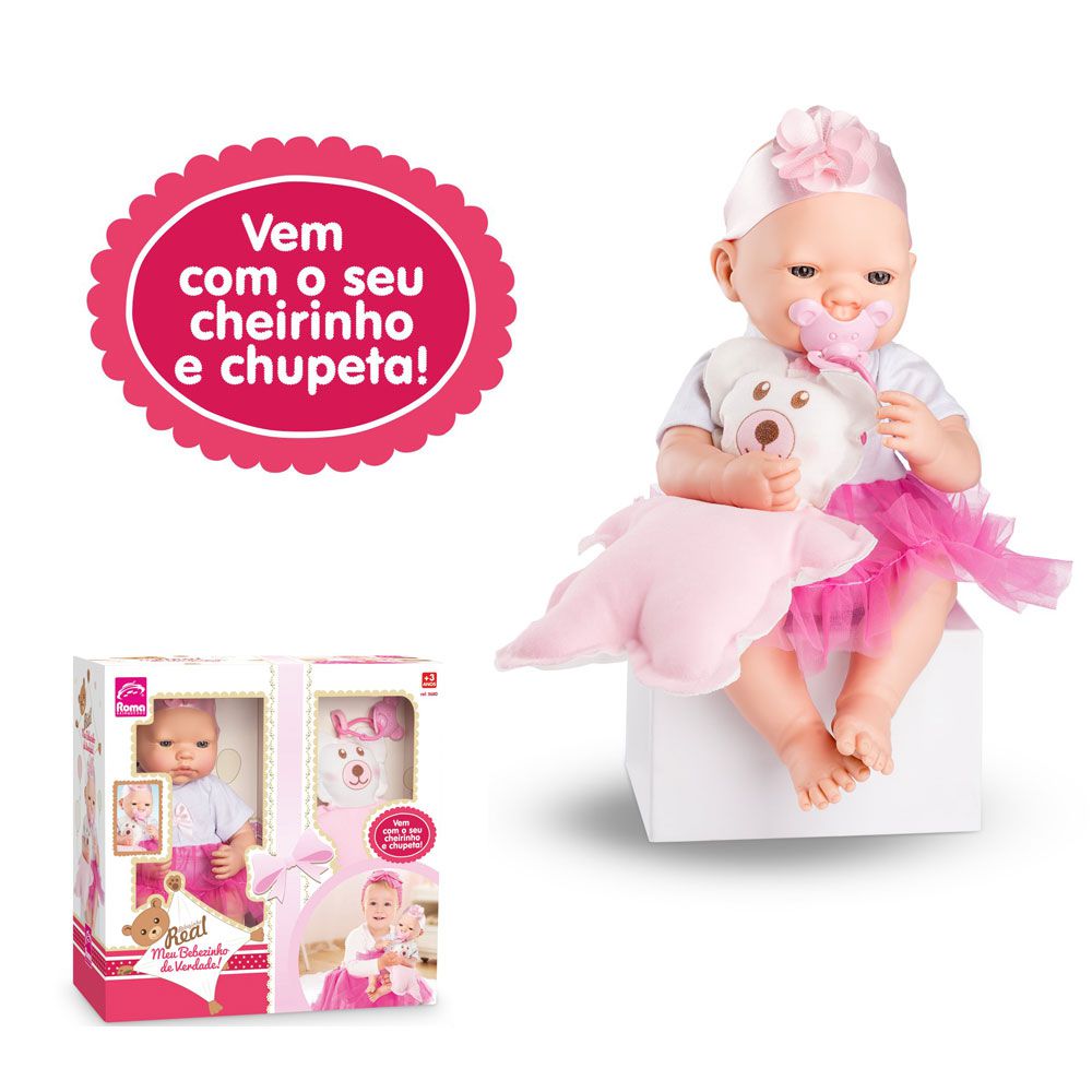 Boneca Meu Bebezinho De Verdade Real Coleção Infantil Roma - ShopJJ ...