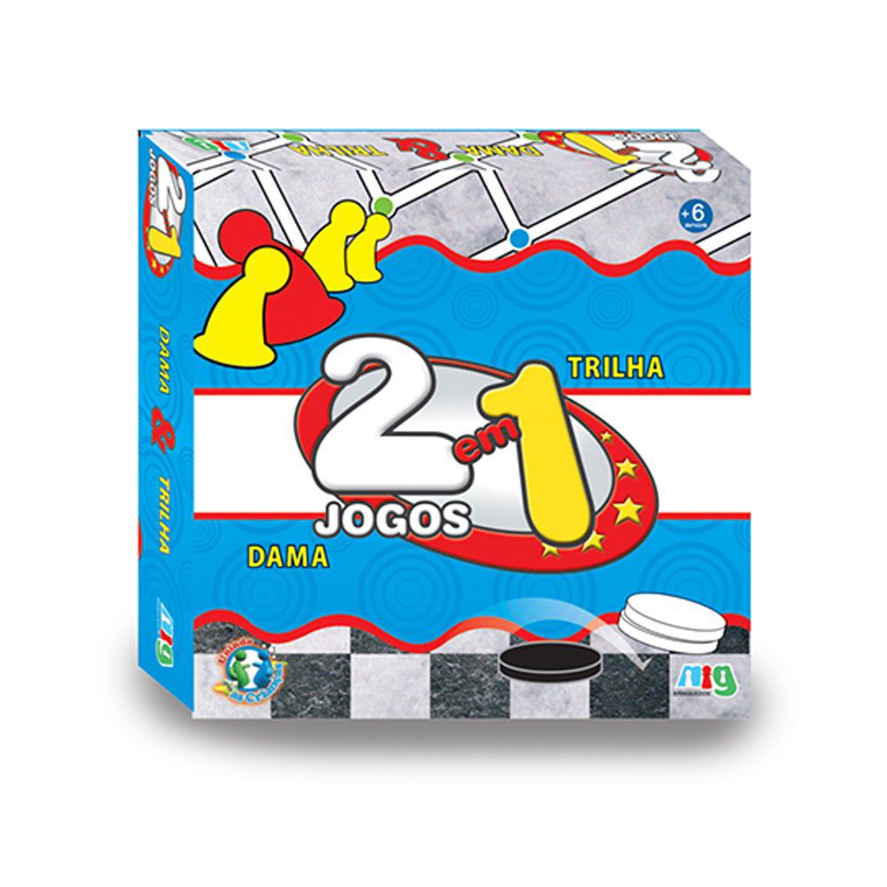 Jogo Dama e Trilha - 2 em 1 - Algazarra - Kits e Gifts