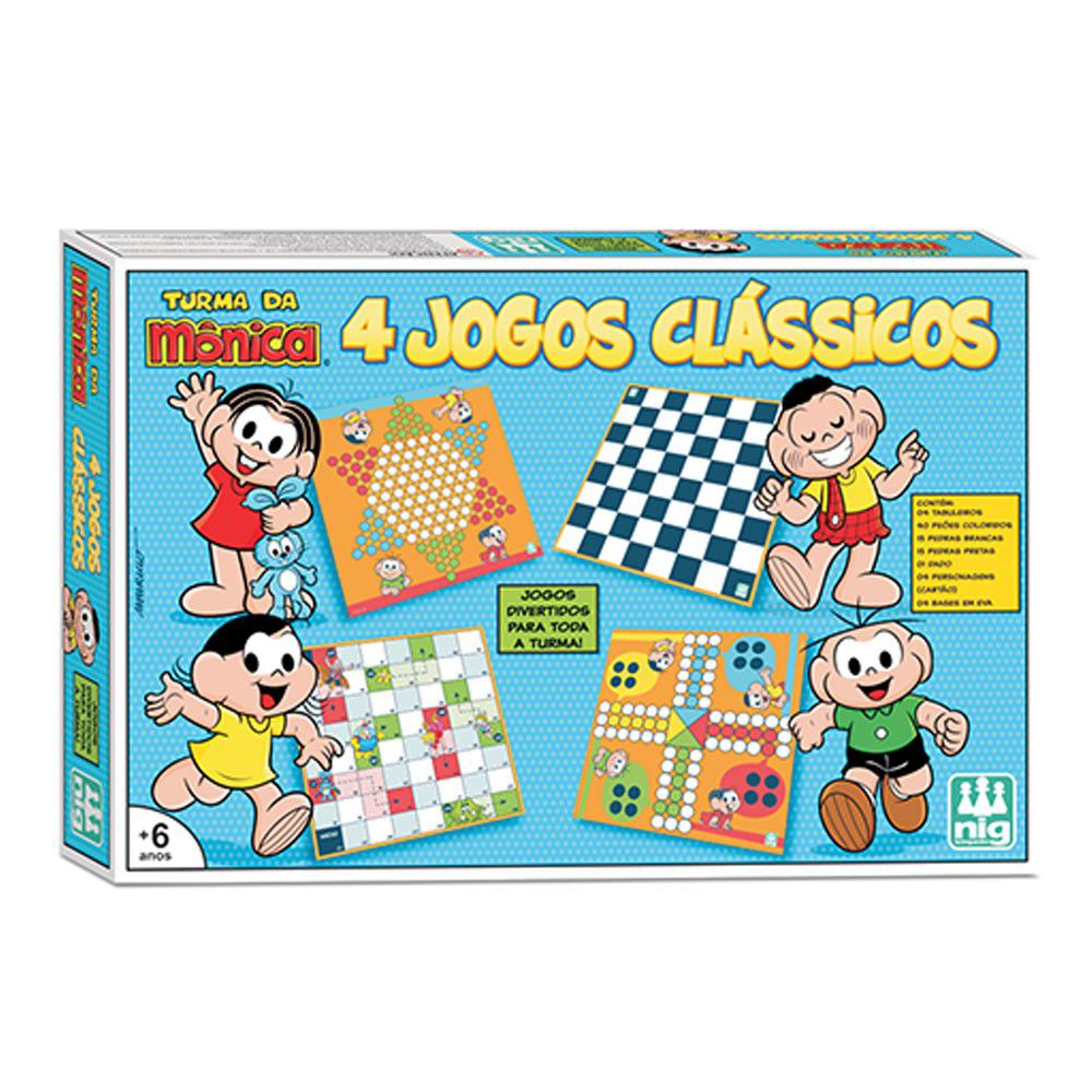 Kit Turma da Mônica 4 Jogos Clássicos de Tabuleiro - ShopJJ - Brinquedos,  Bebe Reborn e Utilidades