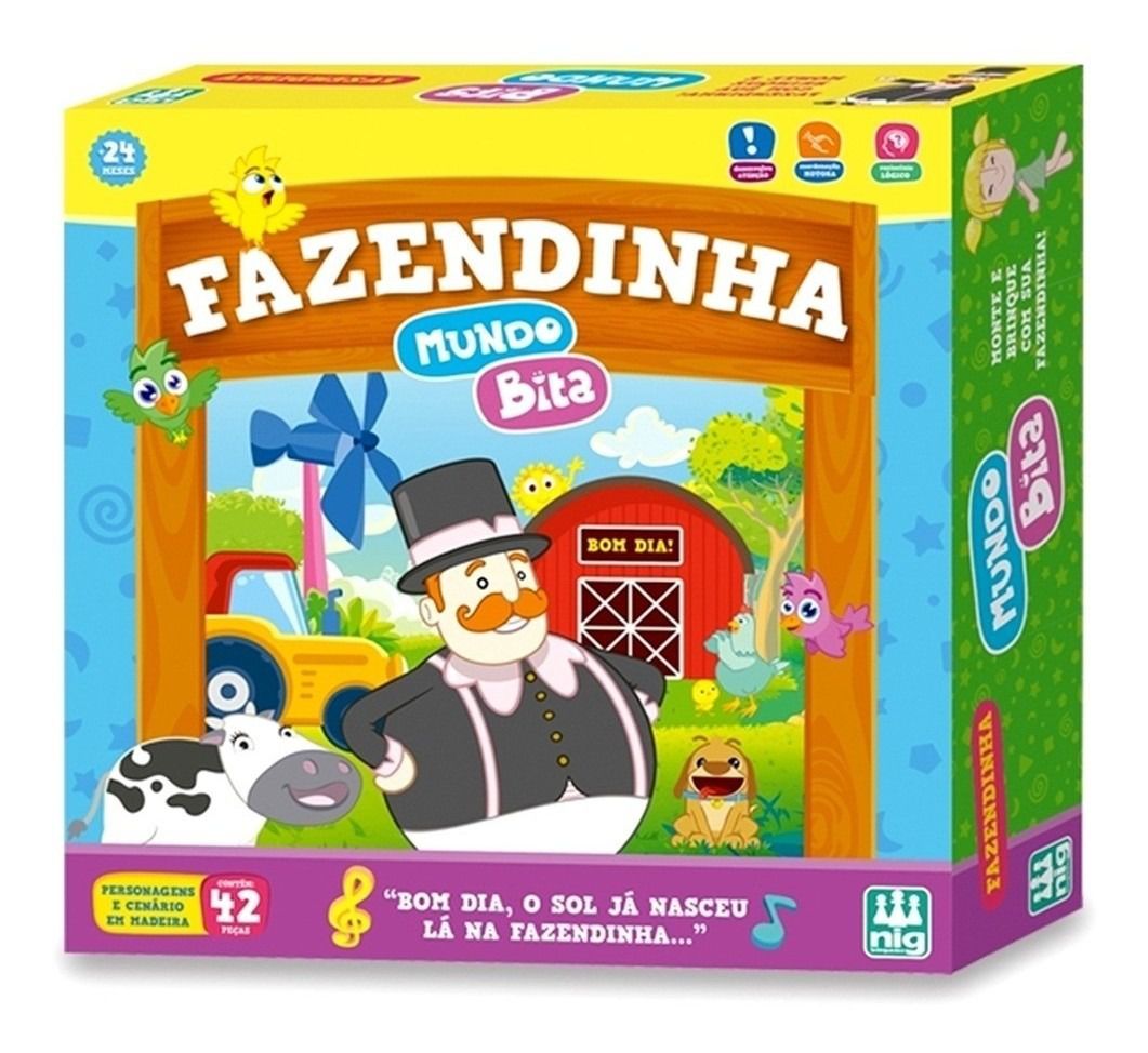 Quebra Cabeça Infantil 28 Peças + Jogo Da Memória Fazendinha