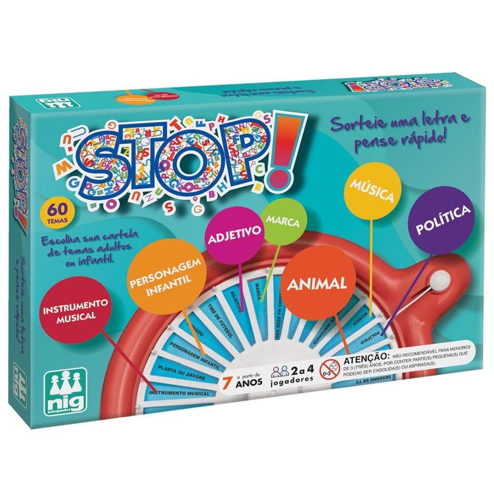 Jogo de Stop. Um jogo simples para crianças e adultos