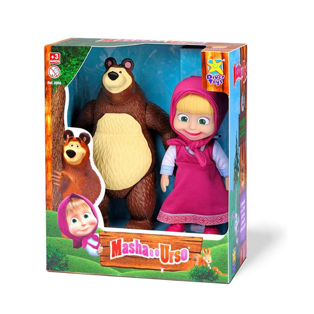 Coleção Infantil Boneca Masha e Urso Divertoys Brinquedos - ShopJJ -  Brinquedos, Bebe Reborn e Utilidades