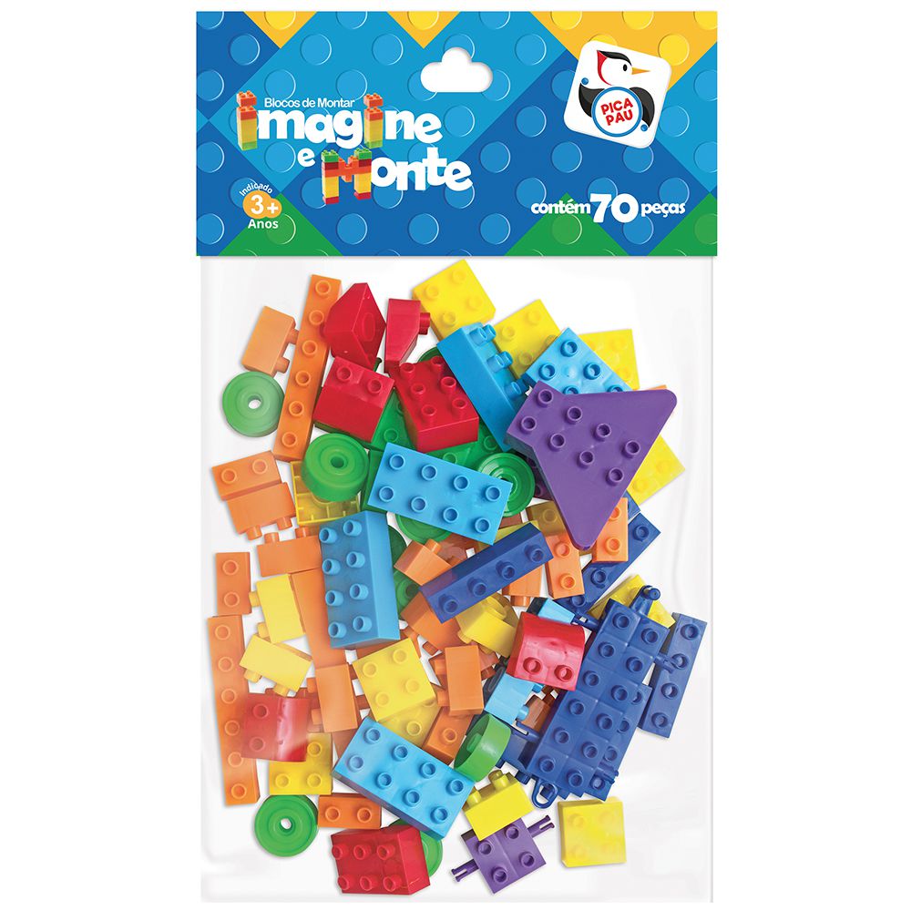 Brinquedo Educativo de Montar Pecinhas Com Cores Sortidas - ShopJJ