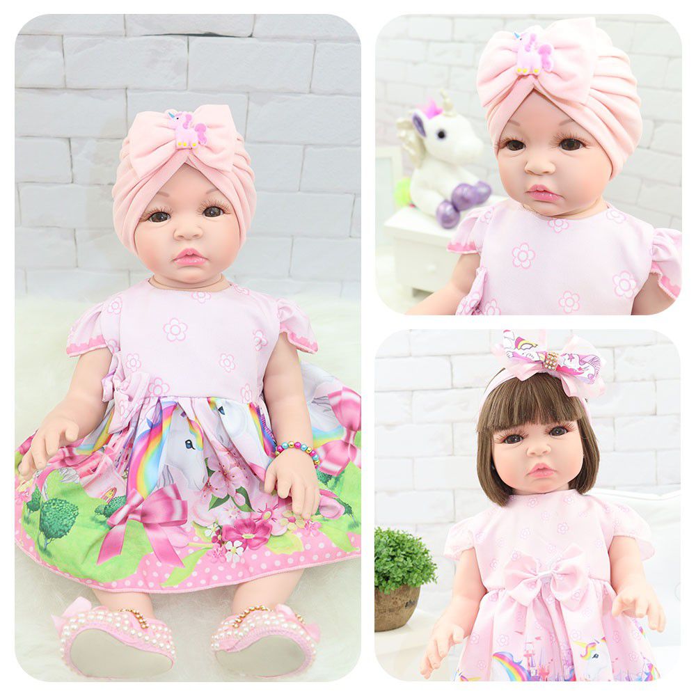 Boneca Bebe Reborn Fofinha Princesa 46cm Com Kit Acessórios no Shoptime