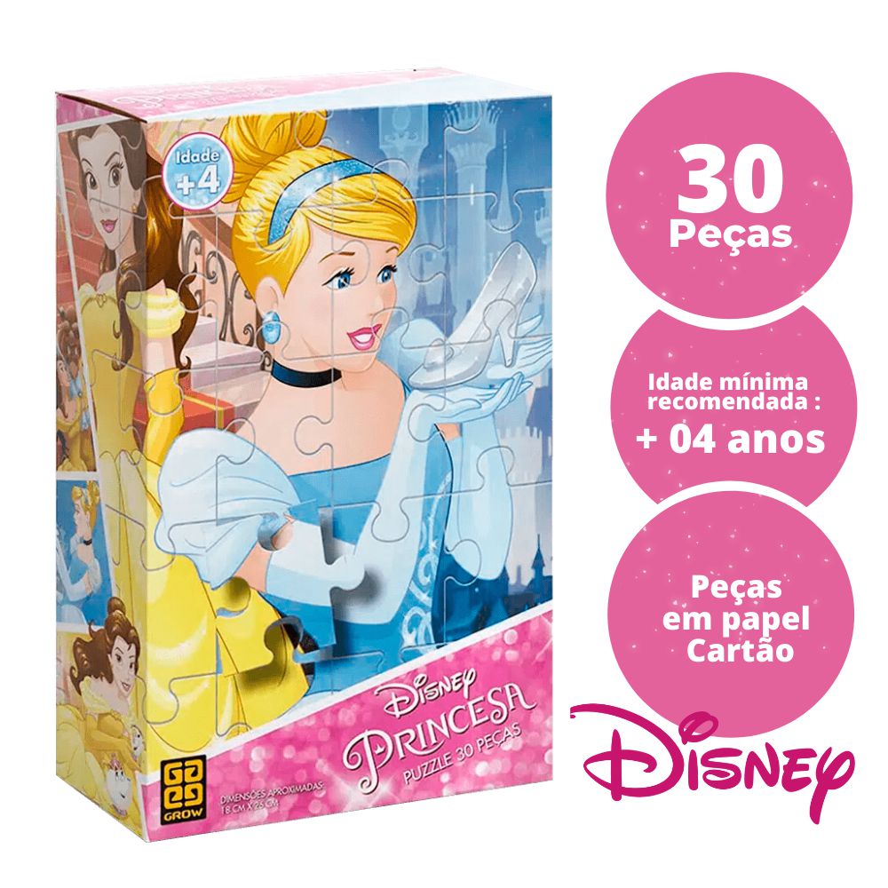 Quebra-Cabeça Disney Princesas - 60 Peças : : Brinquedos e  Jogos