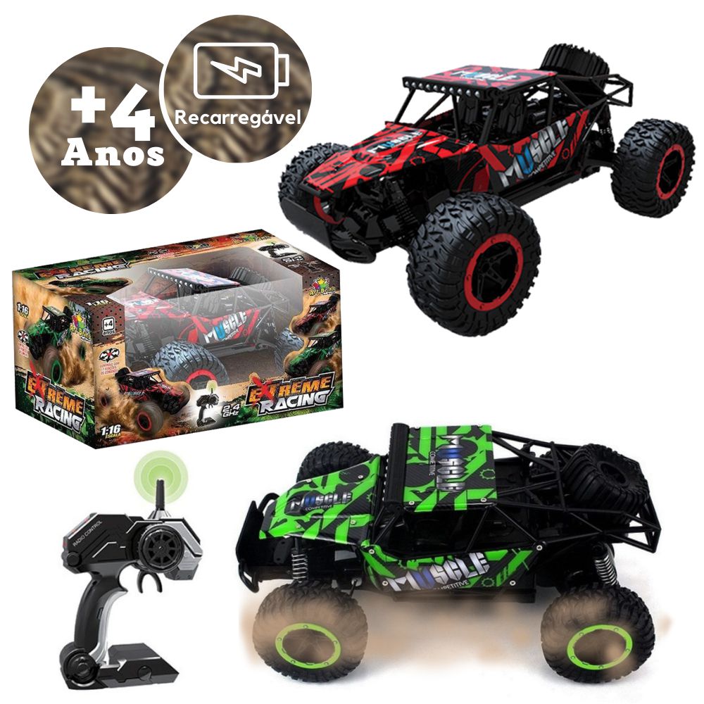 Carro Controle Remoto Infantil Brinquedo Racing Extreme - ShopJJ