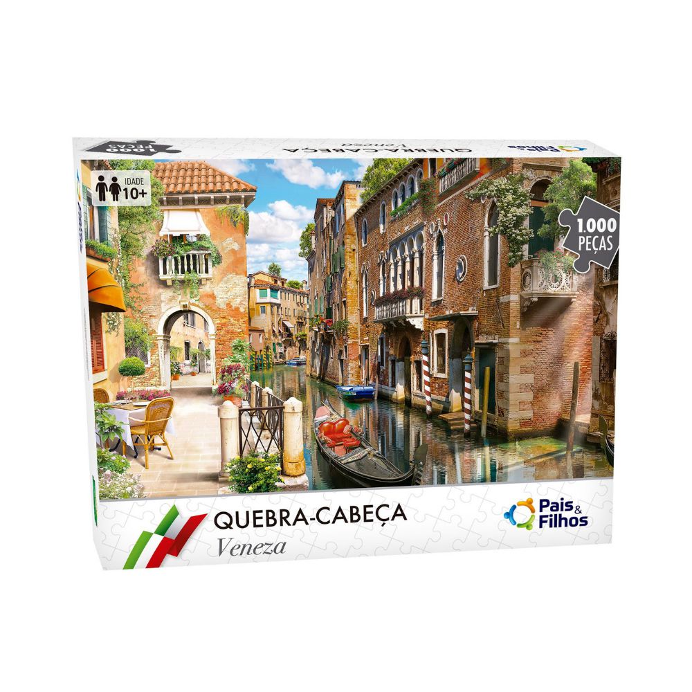 Jogo 3 Quebra Cabeça 1 Veneza, 1 Portugal E 1 Itália Puzzle
