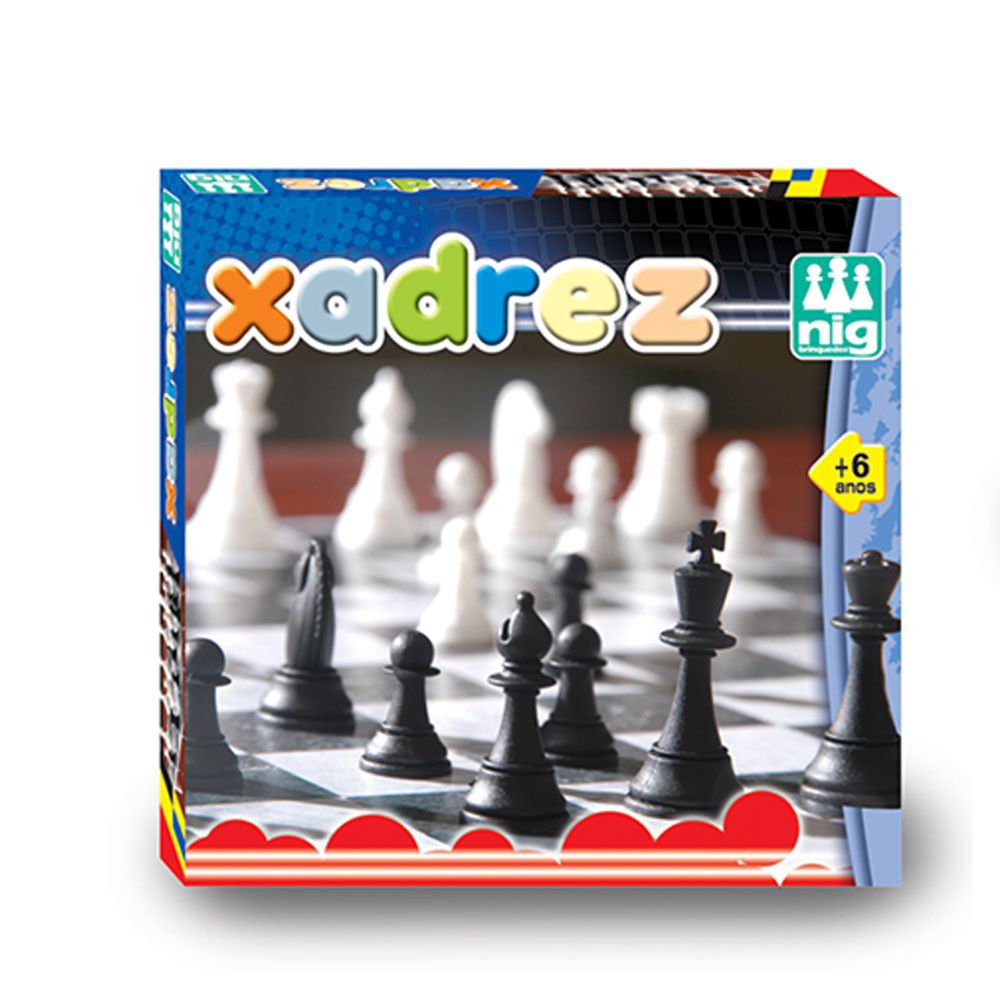 Jogo de Tabuleiro Xadrez Para Iniciantes - Nig Brinquedos - Jogos