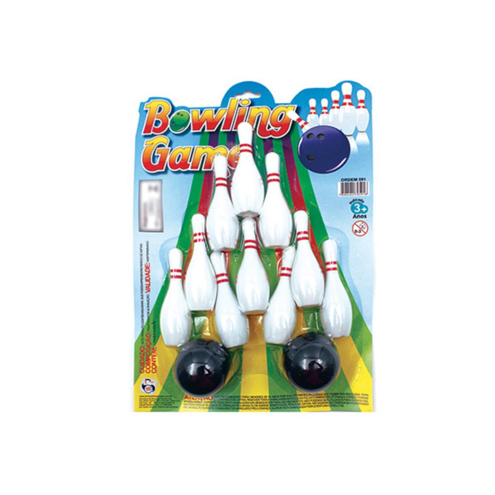 Jogo De Boliche Infantil, 8 Pinos De 10 Cm 2 Bolas De 5 Cm Bowling Game