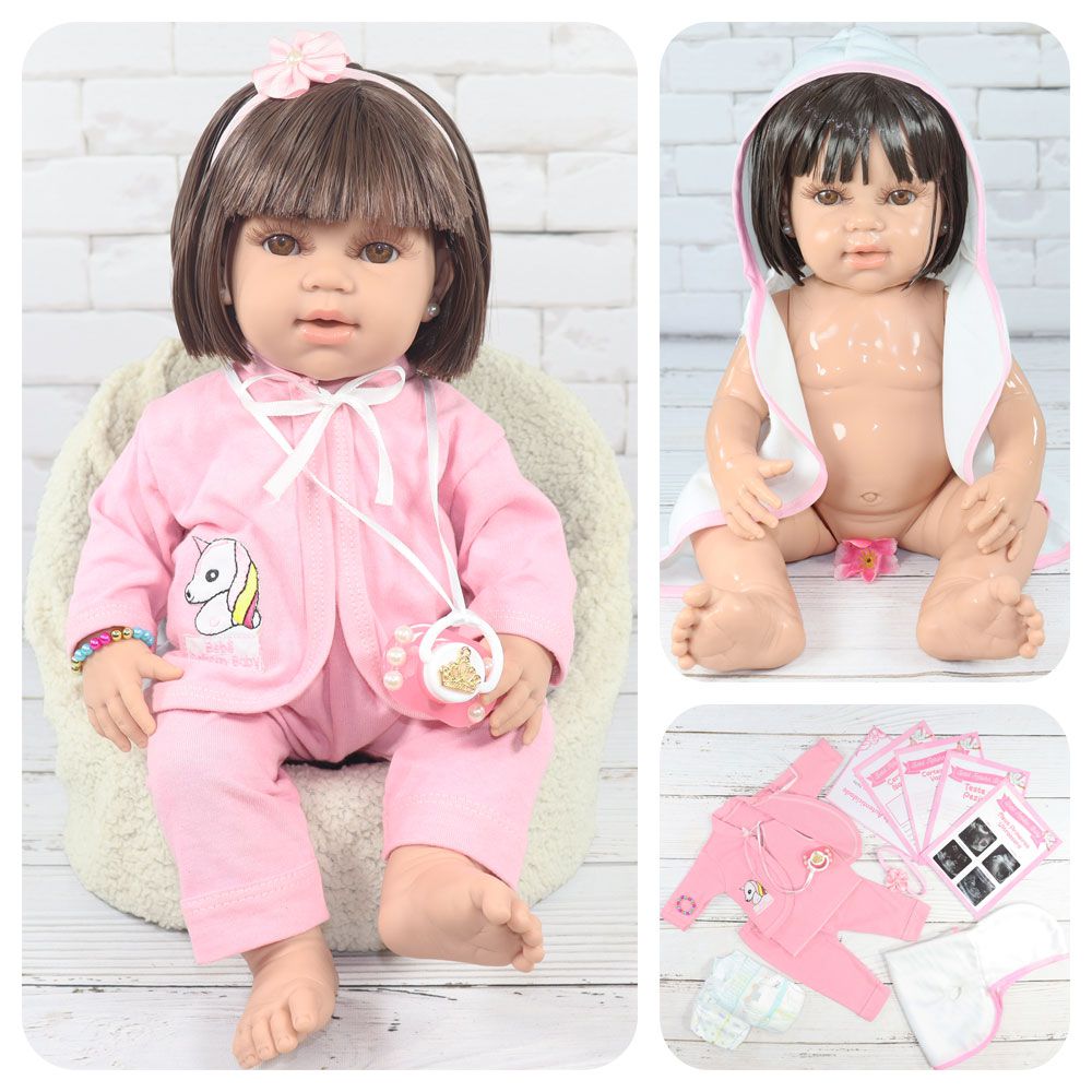 Boneca Reborn Silicone Bebê Realista Senta Menina Morena - ShopJJ -  Brinquedos, Bebe Reborn e Utilidades