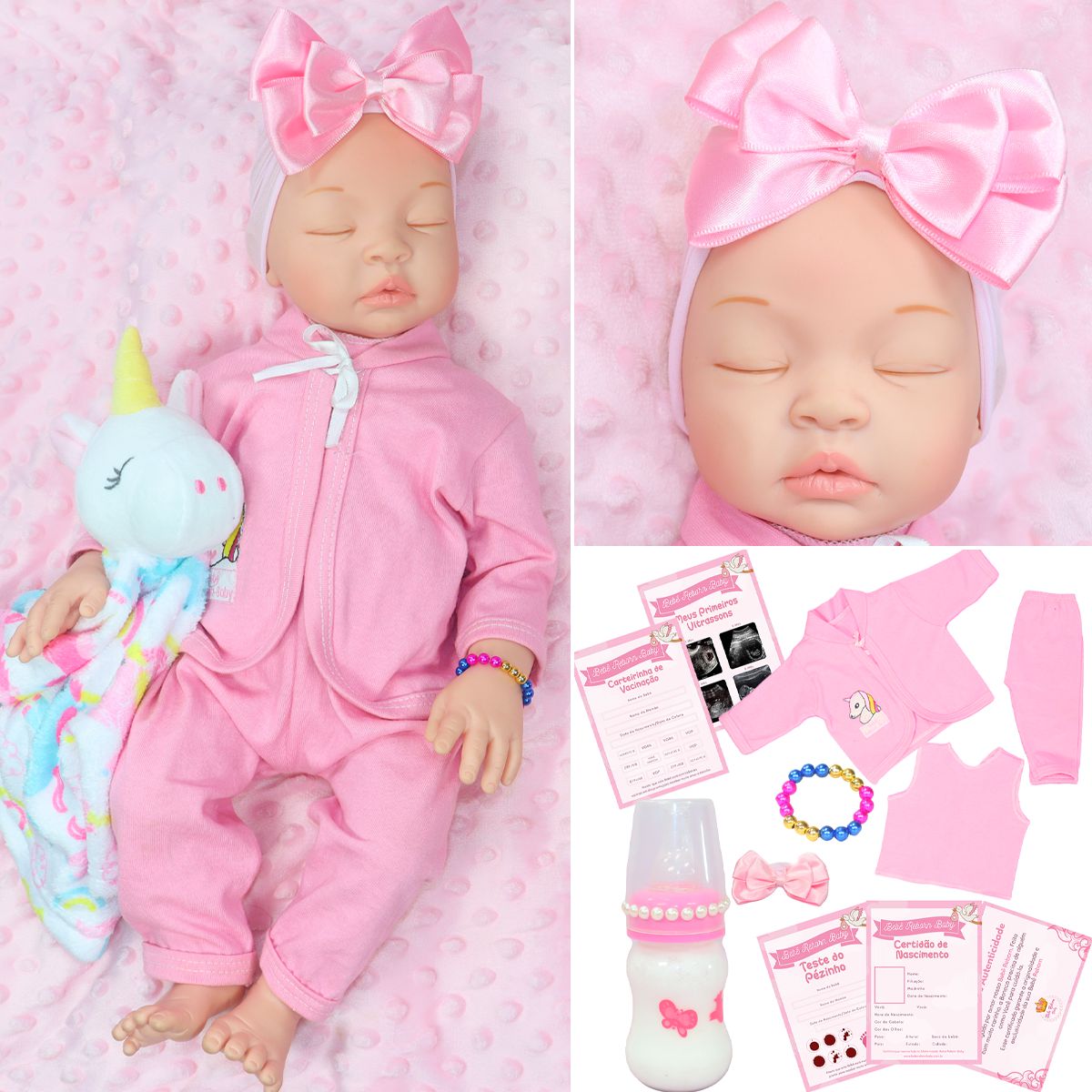 Boneca Bebê Reborn Menina Loira Realista Com Acessórios - ShopJJ -  Brinquedos, Bebe Reborn e Utilidades