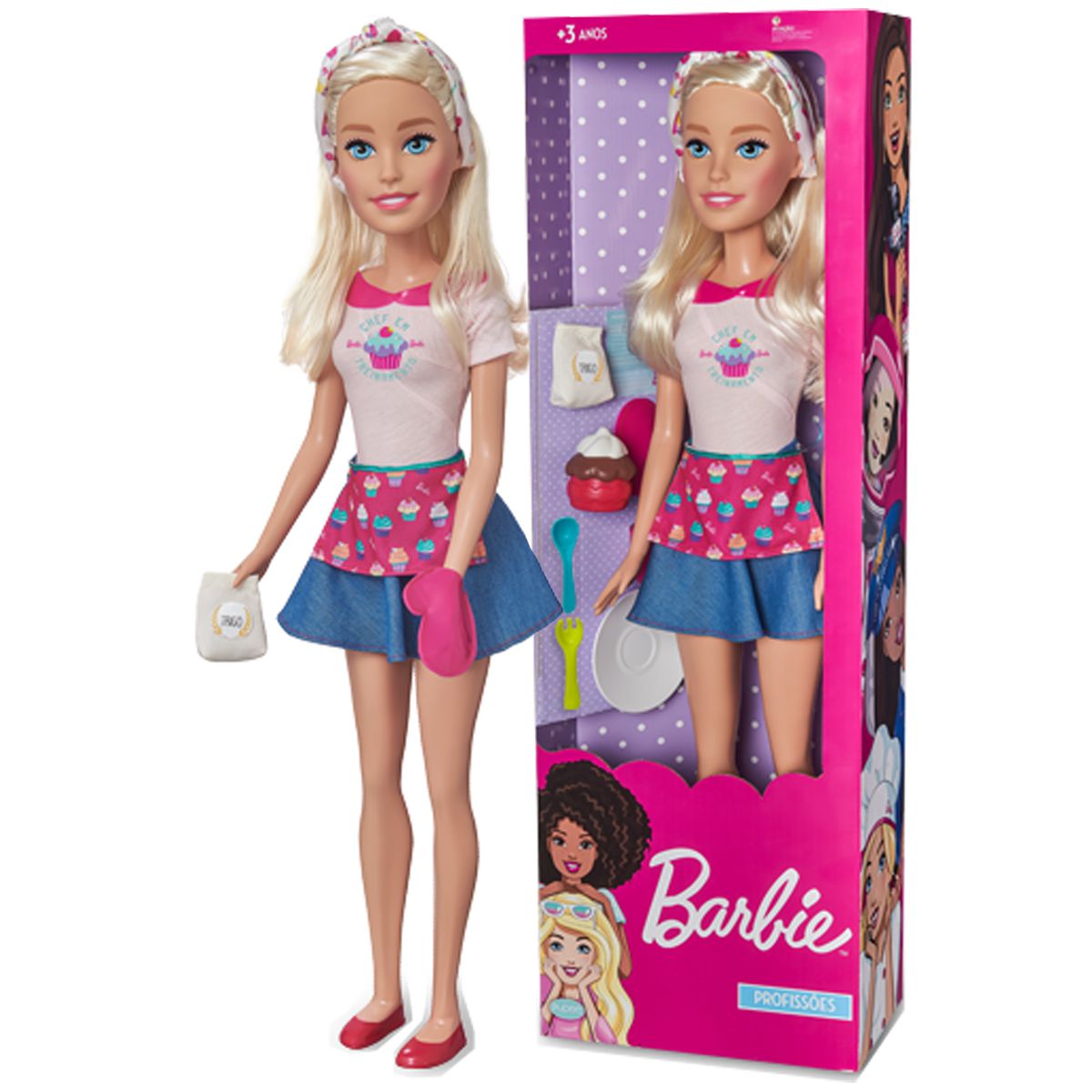 Barbie & Cia Roupinhas e Acessórios - Boneca grande. Mede 57cm