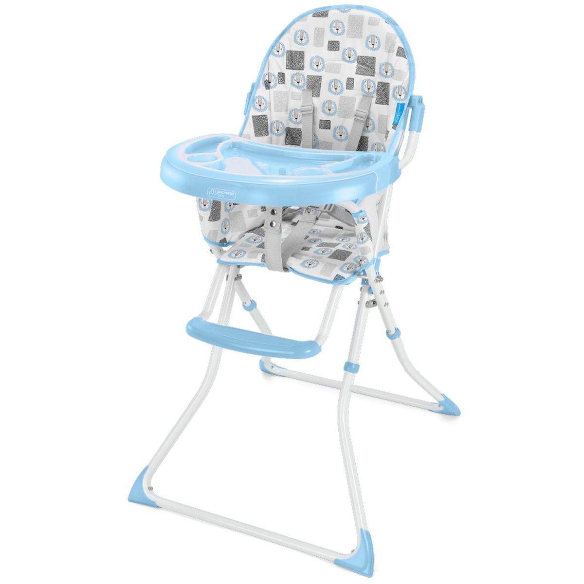 Cadeira Alta de Alimentação Bebê Portátil Infantil Dobrável Desde 6 Meses  Até 15 Kg Refeição Slim Multilaser Baby Azul - Baby&Kids
