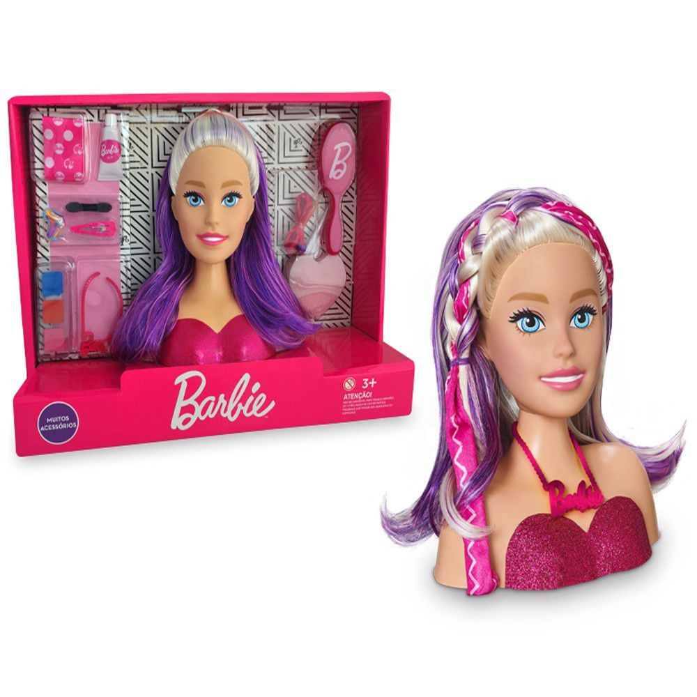 Boneca Barbie - Styling Head Core - 12 Frases - C/Acessórios