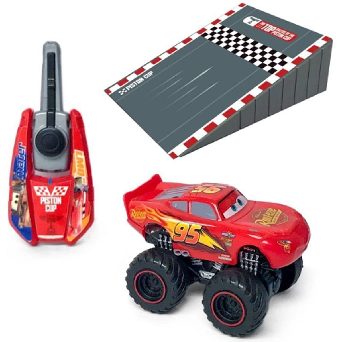 Brinquedo Kit Peão Lançador Carros Disney