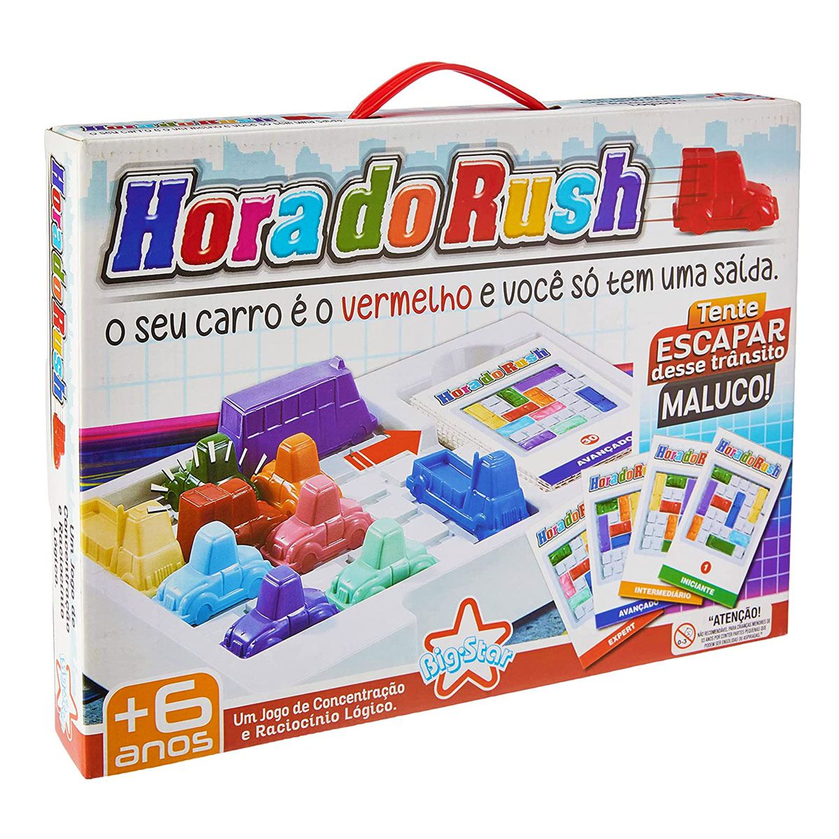 Jogo Infantil de Raciocínio Lógico e Concentração Hora do Rush +6 Anos Big  Star - Baby&Kids