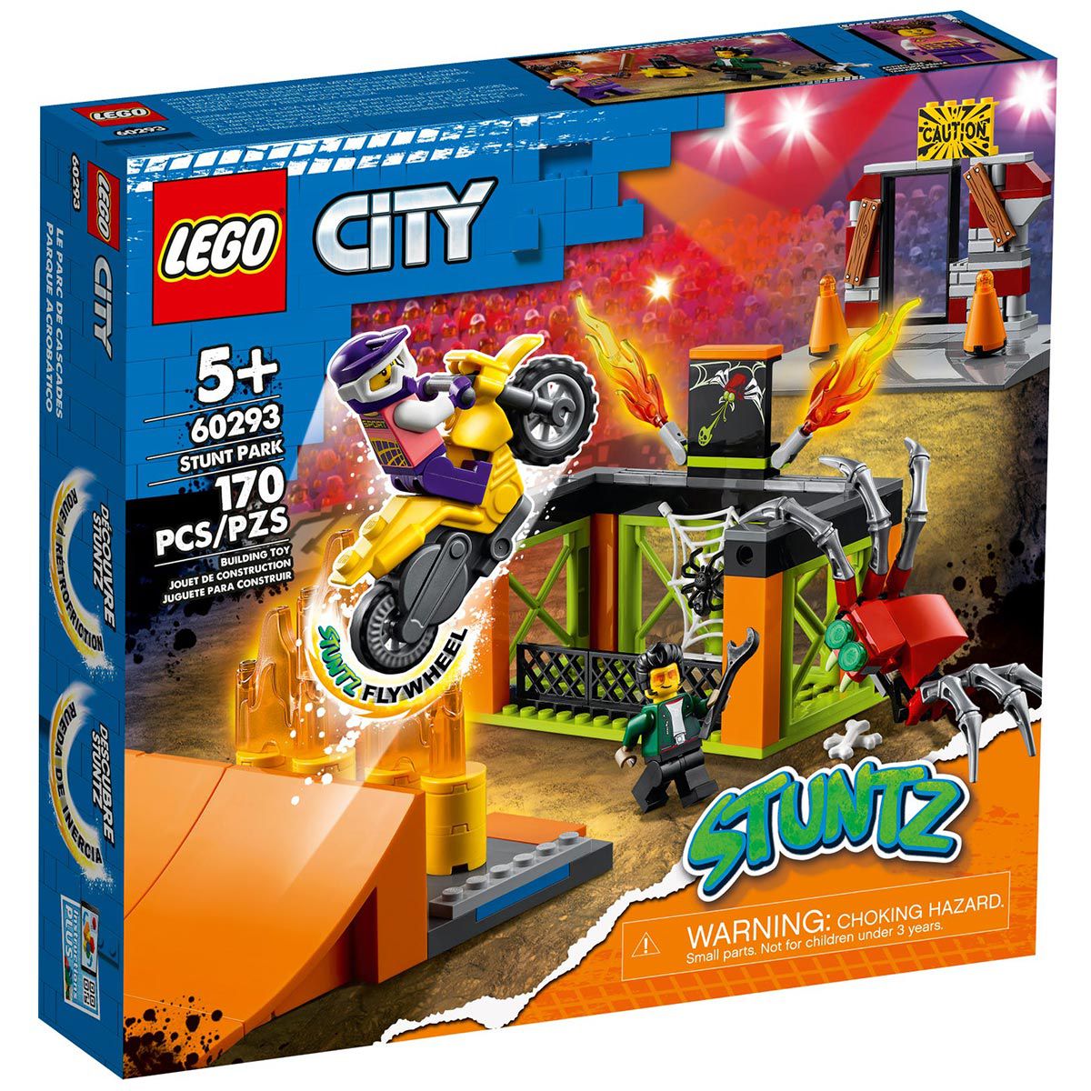 Brinquedo Lego Infantil City Stuntz Blocos de Montar Parque de Acrobacias  170 Peças Crianças 5+ Anos - Baby&Kids