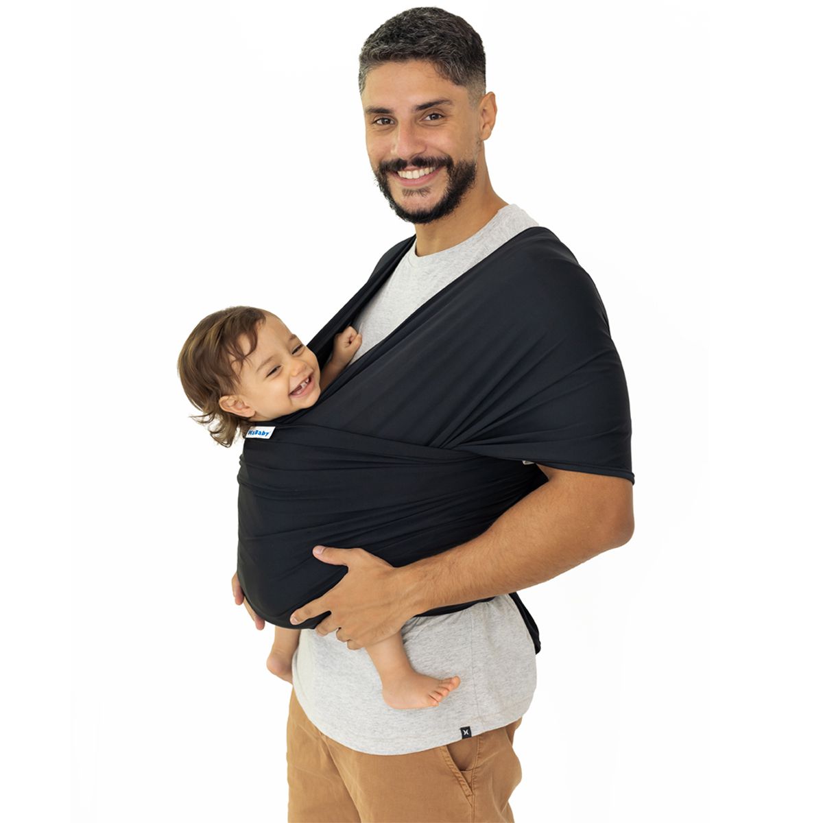 Canguru Para Bebê Passeio Wrap Sling Até 16Kg Resistente