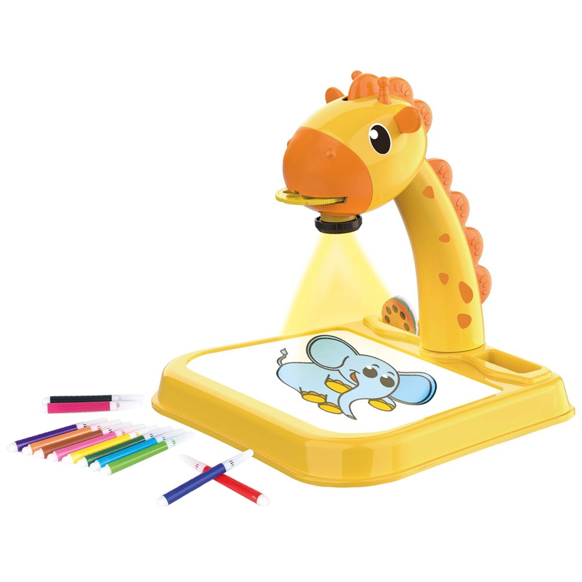 Brinquedo Infantil Projetor Com Lousa Girafa Recreativo Para Crianças + 5  Anos Arte Zoo Polibrinq - Baby&Kids