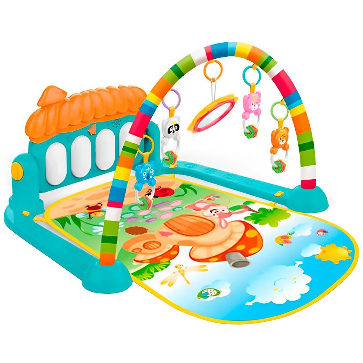 Brinquedo tapete Piano fazendinha infantil kababy