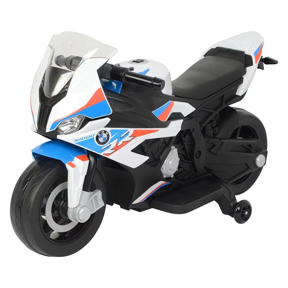 Moto Elétrica Infantil Esportiva BMW S1000RR 12V 3 Velocidades De 3 Anos  Até 30Kg Branca Shiny Toys - Baby&Kids