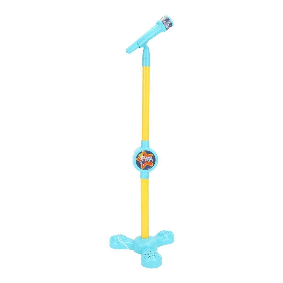 Brinquedo Infantil Luccas Neto Microfone Pedestal Luz Som Ajuste de Altura  Karaoke Crianca Musica - Baby&Kids