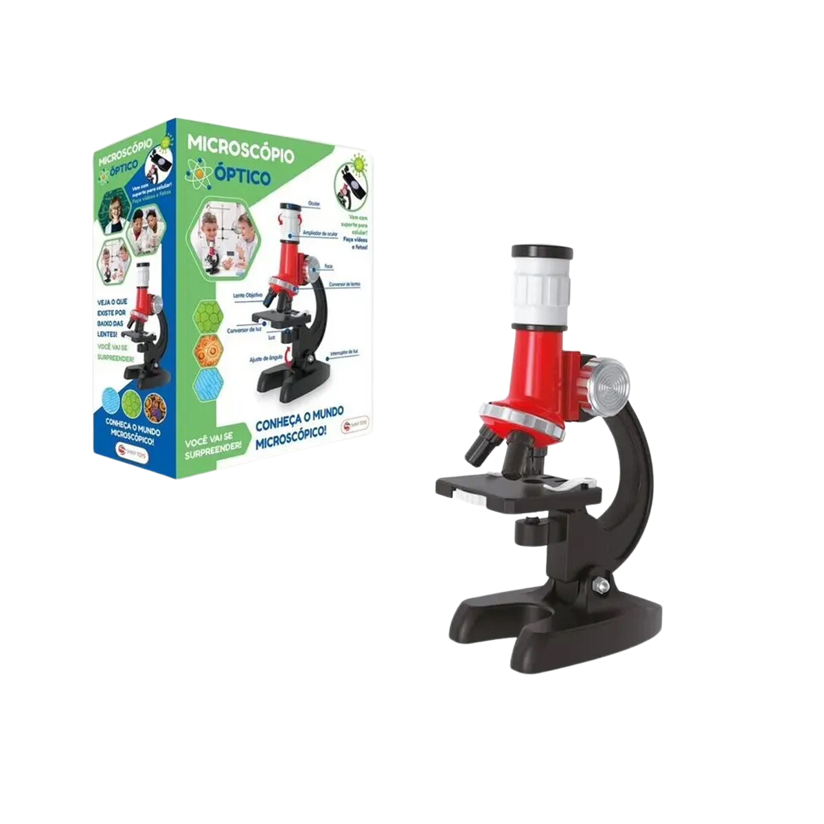 Brinquedo Infantil Microscopio Com Suporte Celular Educacional Crianca  Cientista Acessórios Portatil - Baby&Kids