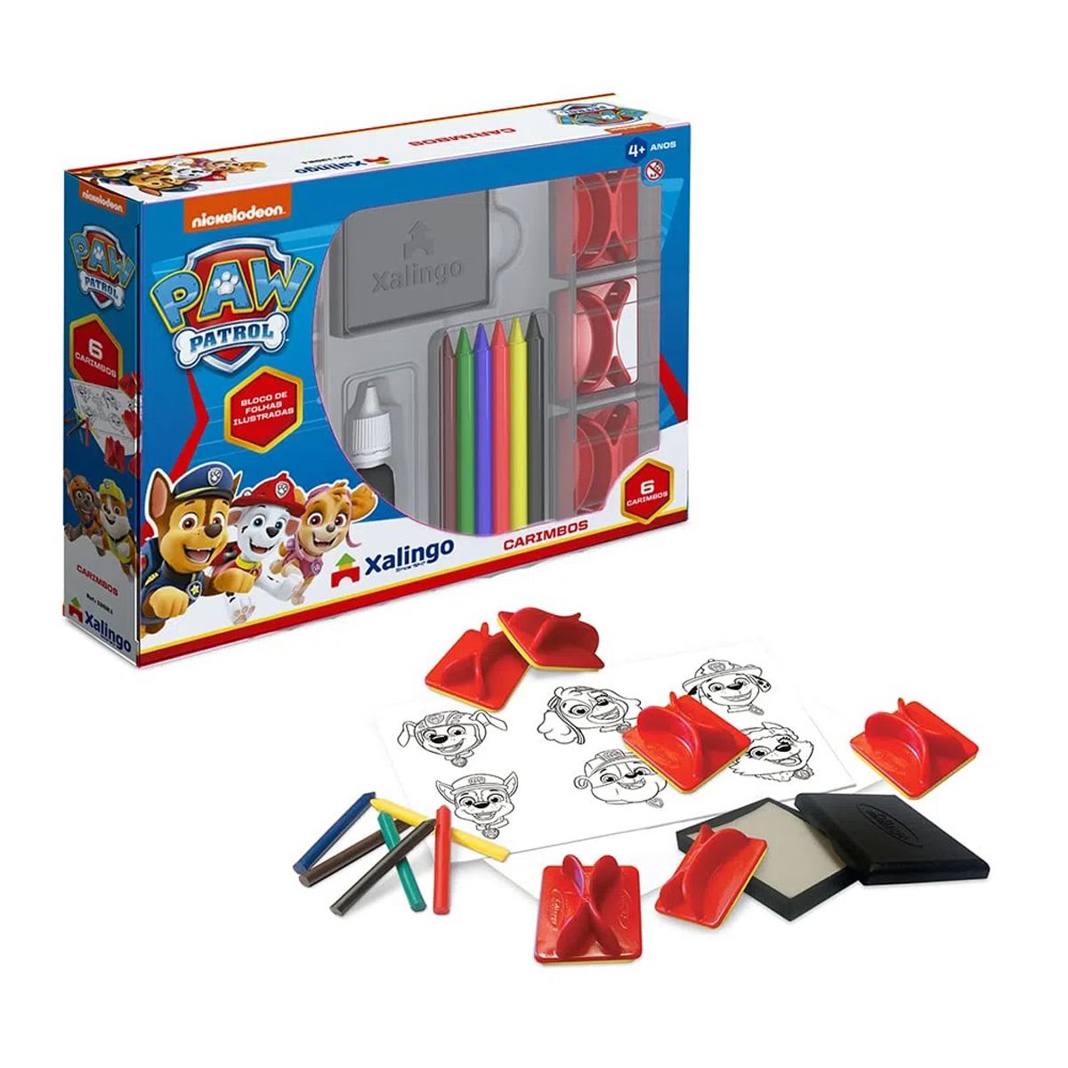 Kit De Pintura Patrulha Canina Educativo Infantil Jogo Educativo